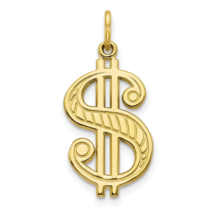 Lovely Rita's Pendants & Charms Solid 10k Yellow Gold Dollar Sign Pendant
