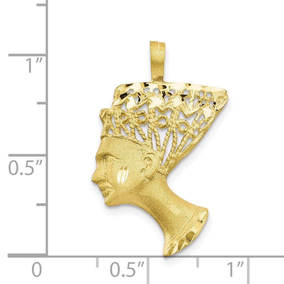 Lovely Rita's Pendants & Charms Solid 10k Yellow Gold Egyptian Head Pendant
