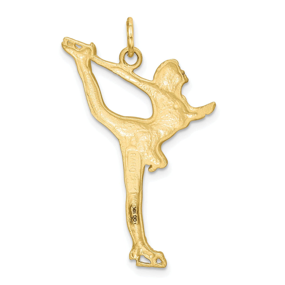 Lovely Rita's Pendants & Charms Solid 10k Yellow Gold Figure Skater Pendant
