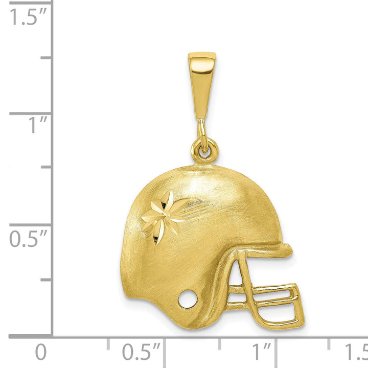 Lovely Rita's Pendants & Charms Solid 10k Yellow Gold Football Helmet Pendant