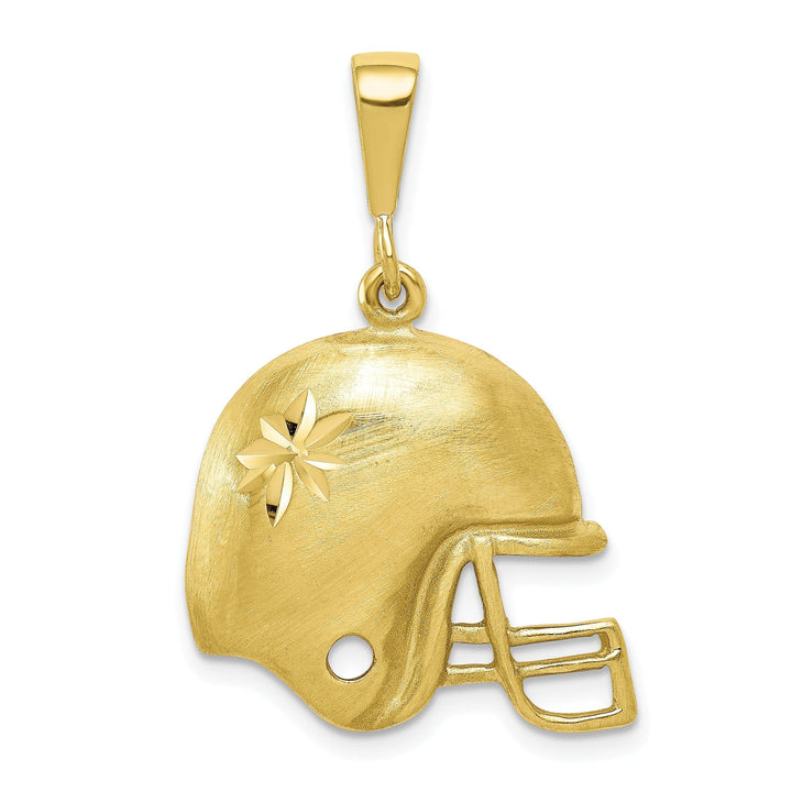 Lovely Rita's Pendants & Charms Solid 10k Yellow Gold Football Helmet Pendant