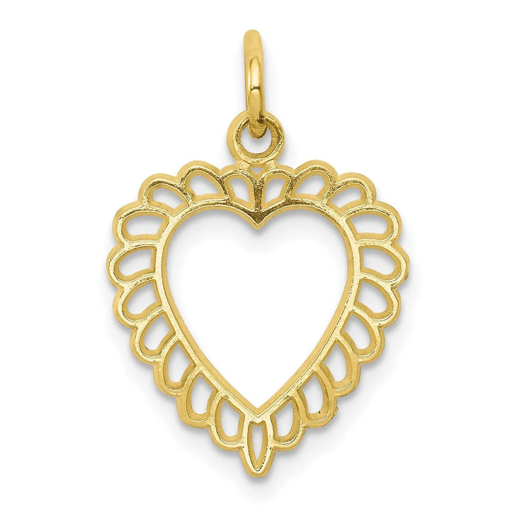 Lovely Rita's Pendants & Charms Solid 10k Yellow Gold Heart Design Pendant