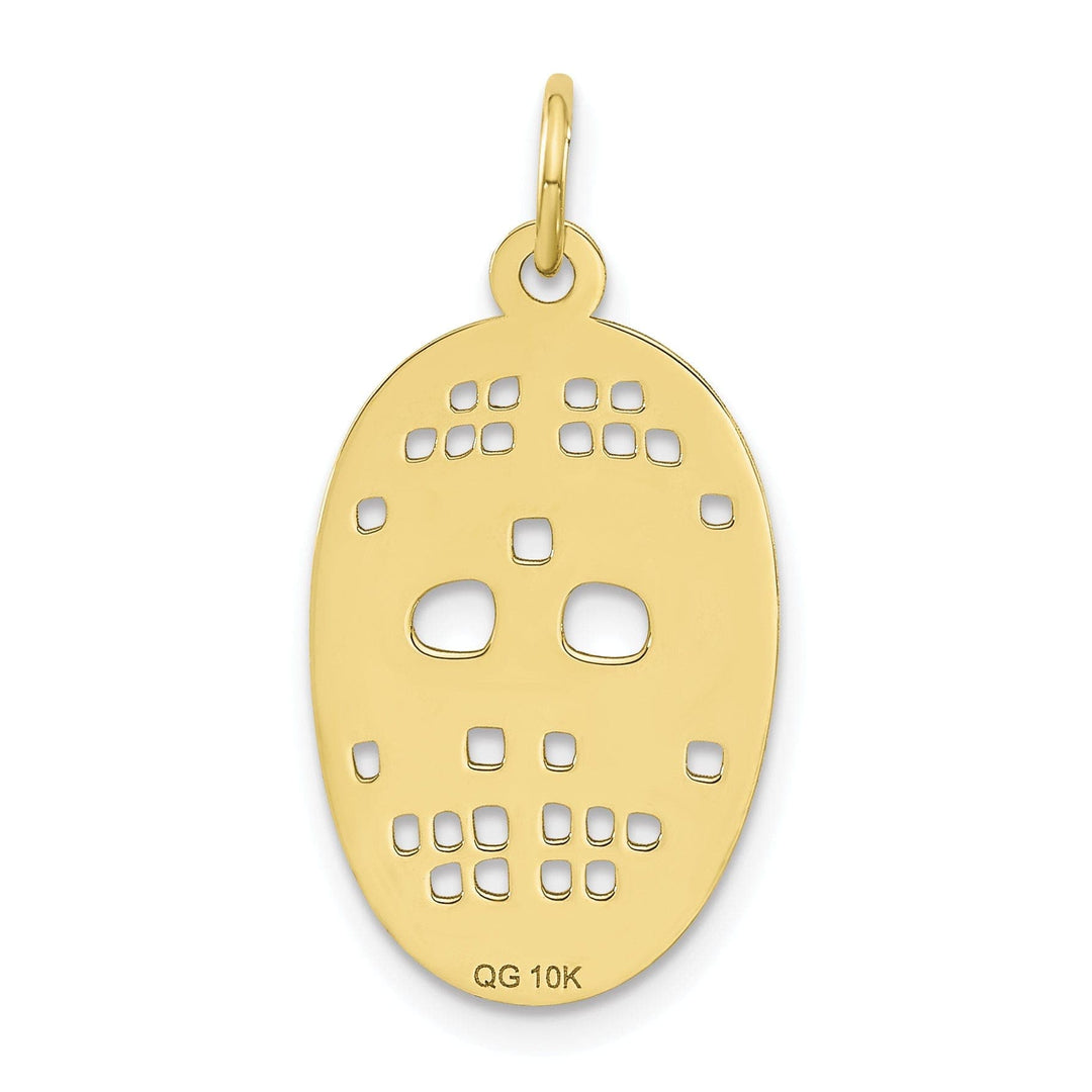 Lovely Rita's Pendants & Charms Solid 10k Yellow Gold Hockey Mask Charm Pendant