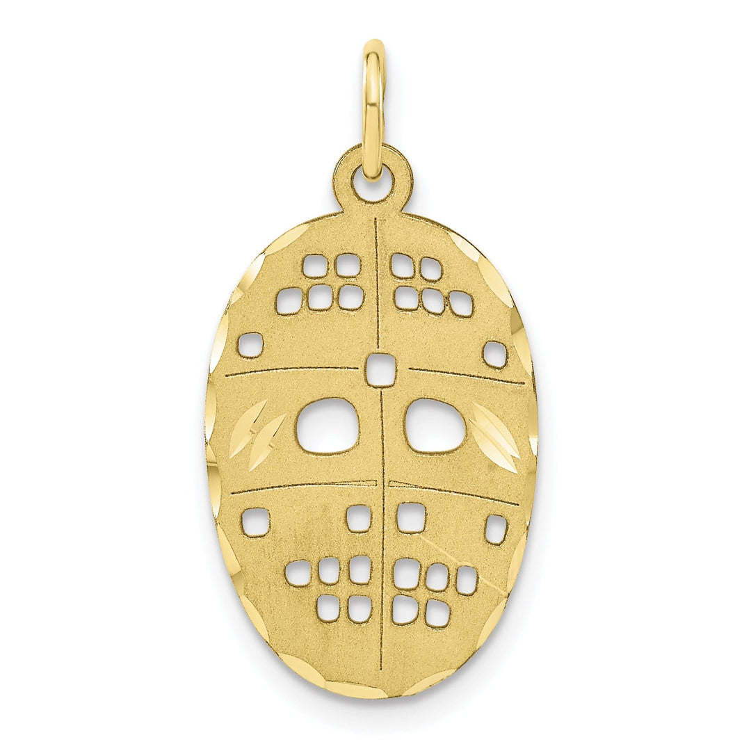 Lovely Rita's Pendants & Charms Solid 10k Yellow Gold Hockey Mask Charm Pendant