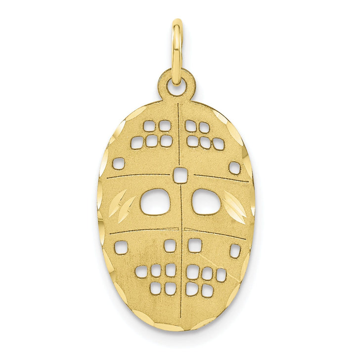 Lovely Rita's Pendants & Charms Solid 10k Yellow Gold Hockey Mask Charm Pendant