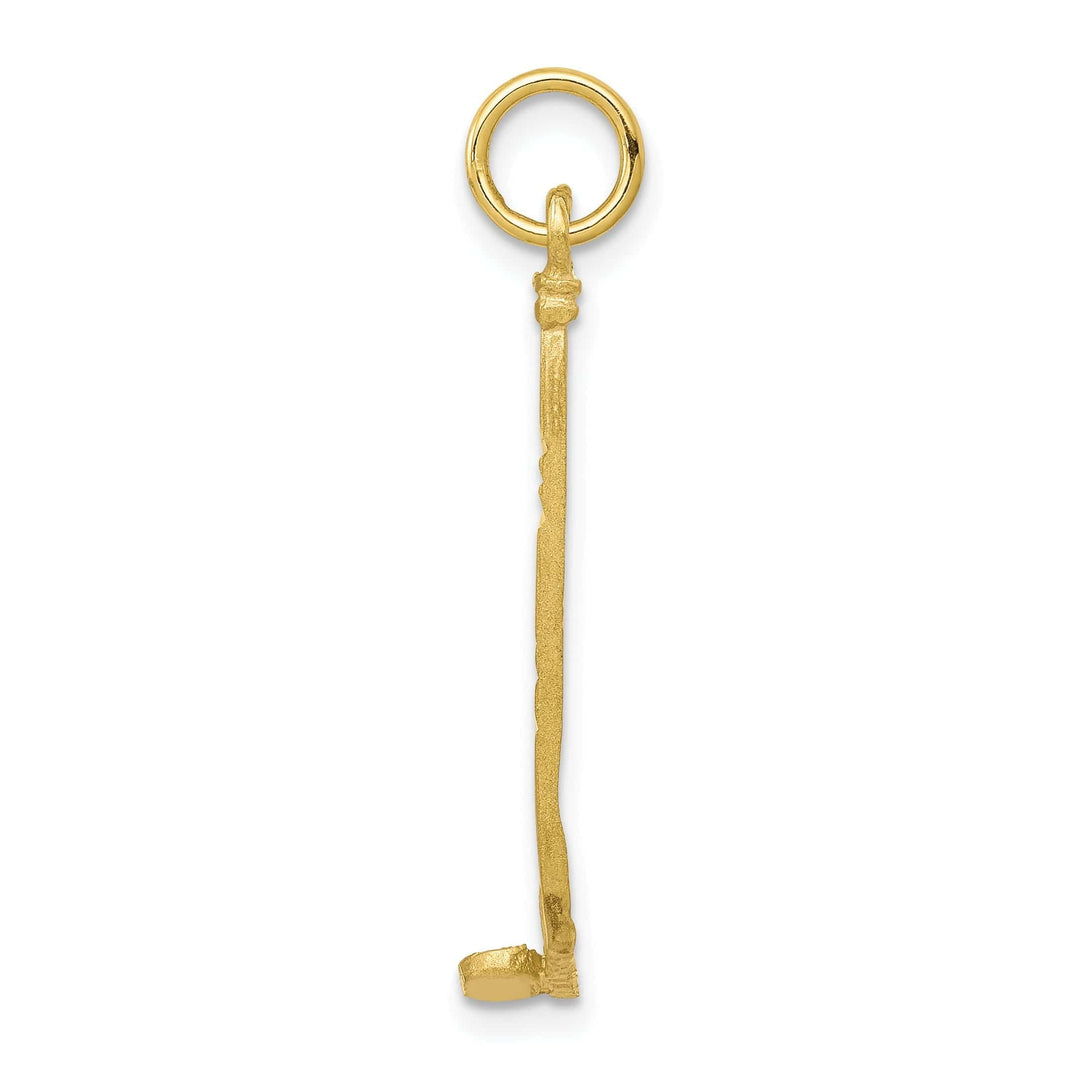 Lovely Rita's Pendants & Charms Solid 10k Yellow Gold Hockey Stick Pendant