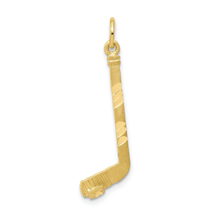 Lovely Rita's Pendants & Charms Solid 10k Yellow Gold Hockey Stick Pendant