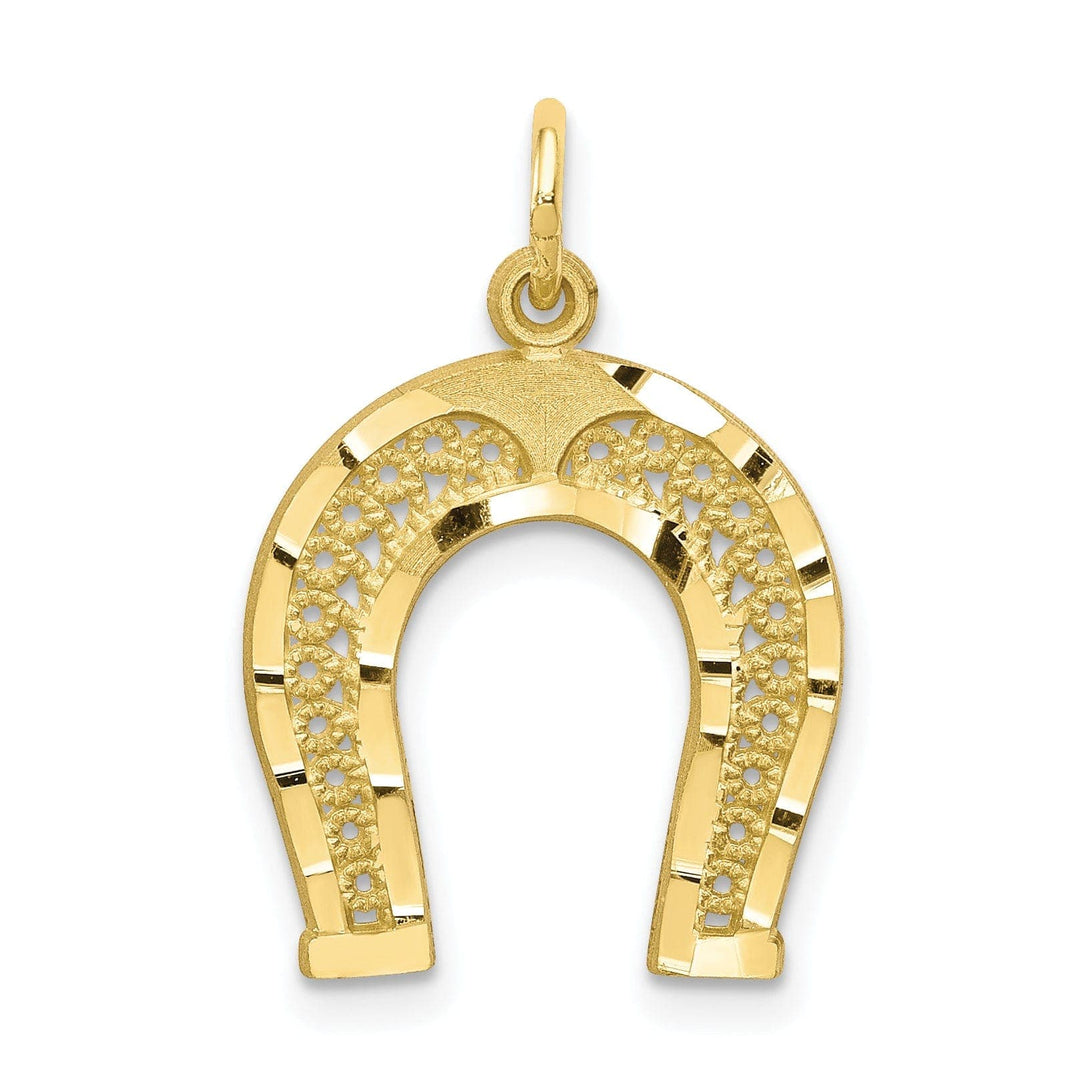 Lovely Rita's Pendants & Charms Solid 10k Yellow Gold Horseshoe Charm Pendant