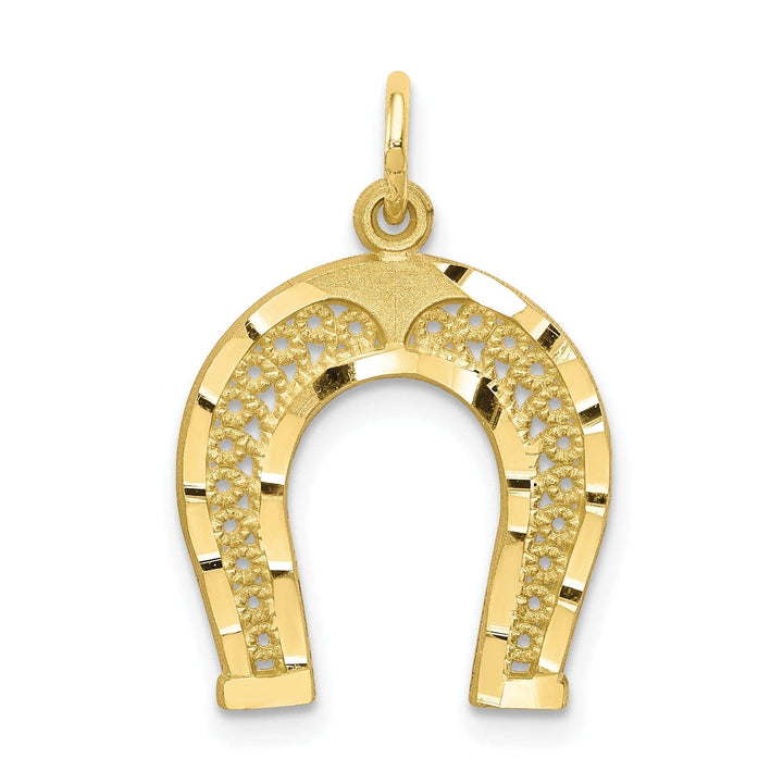 Lovely Rita's Pendants & Charms Solid 10k Yellow Gold Horseshoe Charm Pendant