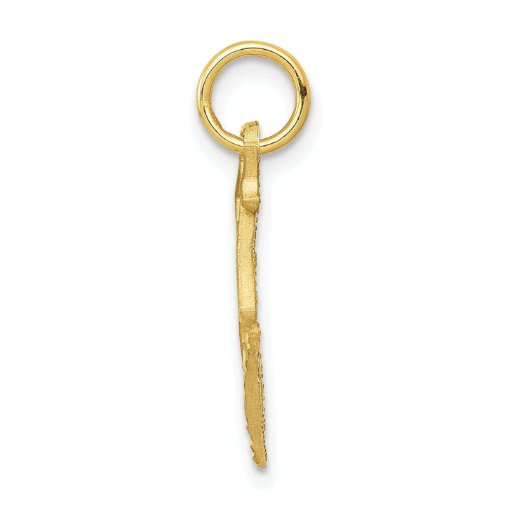 Lovely Rita's Pendants & Charms Solid 10k Yellow Gold Ice Skate Charm Pendant