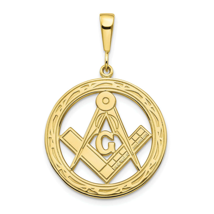 Lovely Rita's Pendants & Charms Solid 10k Yellow Gold Masonic Symbol Pendant