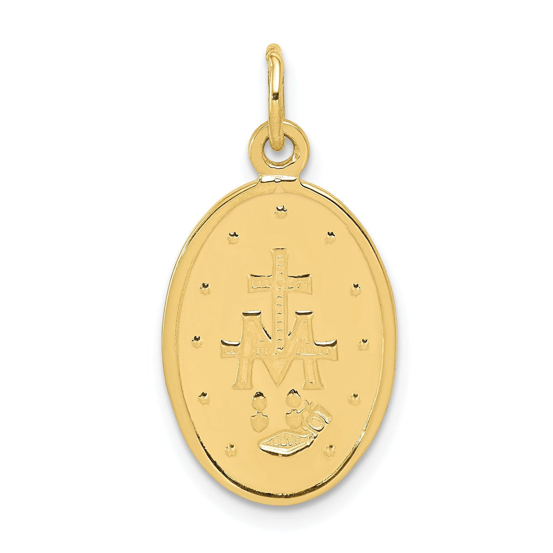 Lovely Rita's Pendants & Charms Solid 10k Yellow Gold Miraculous Medal Pendant