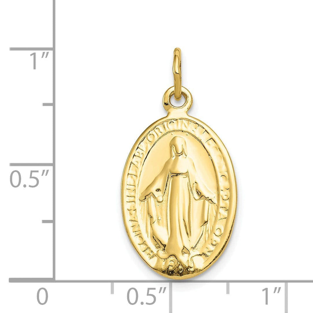 Lovely Rita's Pendants & Charms Solid 10k Yellow Gold Miraculous Medal Pendant
