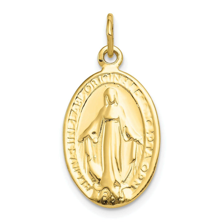 Lovely Rita's Pendants & Charms Solid 10k Yellow Gold Miraculous Medal Pendant