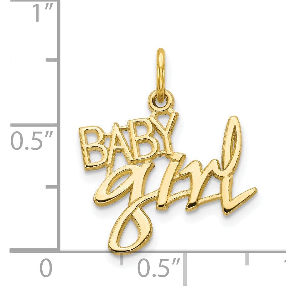 Lovely Rita's Pendants & Charms Solid 10k Yellow Gold Polish Baby Girl Pendant