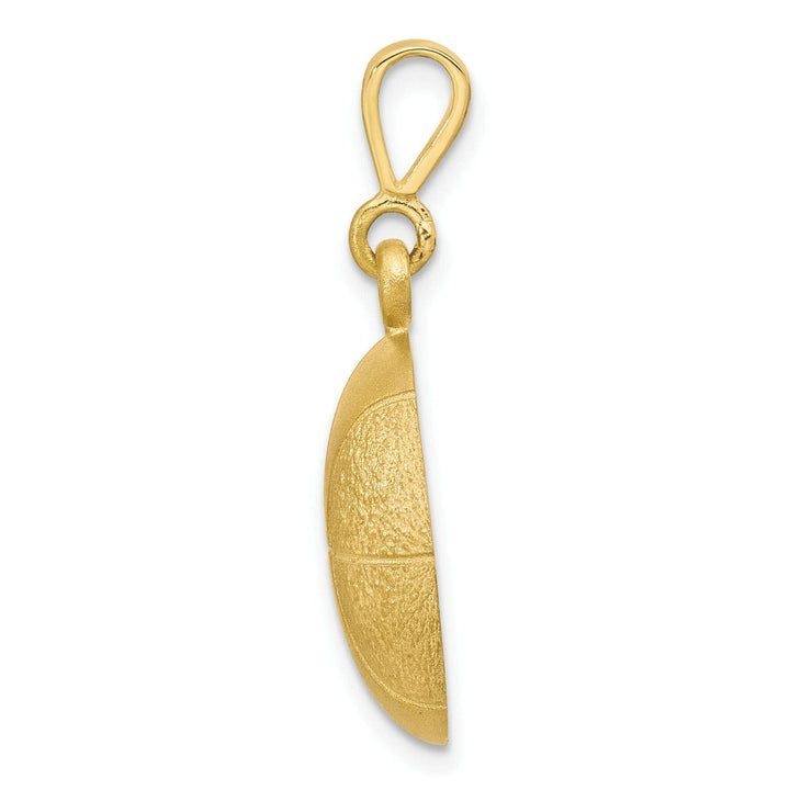 Lovely Rita's Pendants & Charms Solid 10k Yellow Gold Polish Basketball Pendant