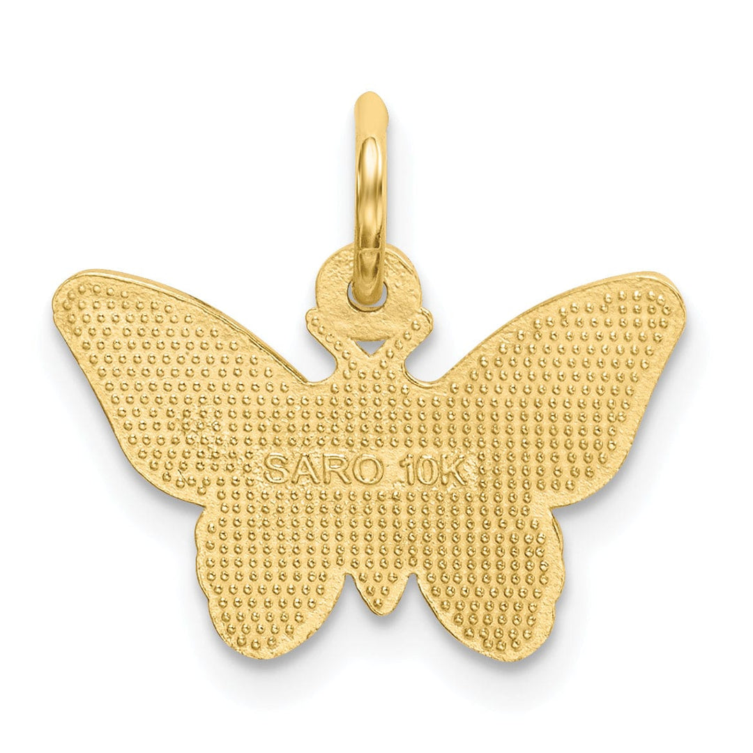 Lovely Rita's Pendants & Charms Solid 10k Yellow Gold Polish Butterfly Pendant