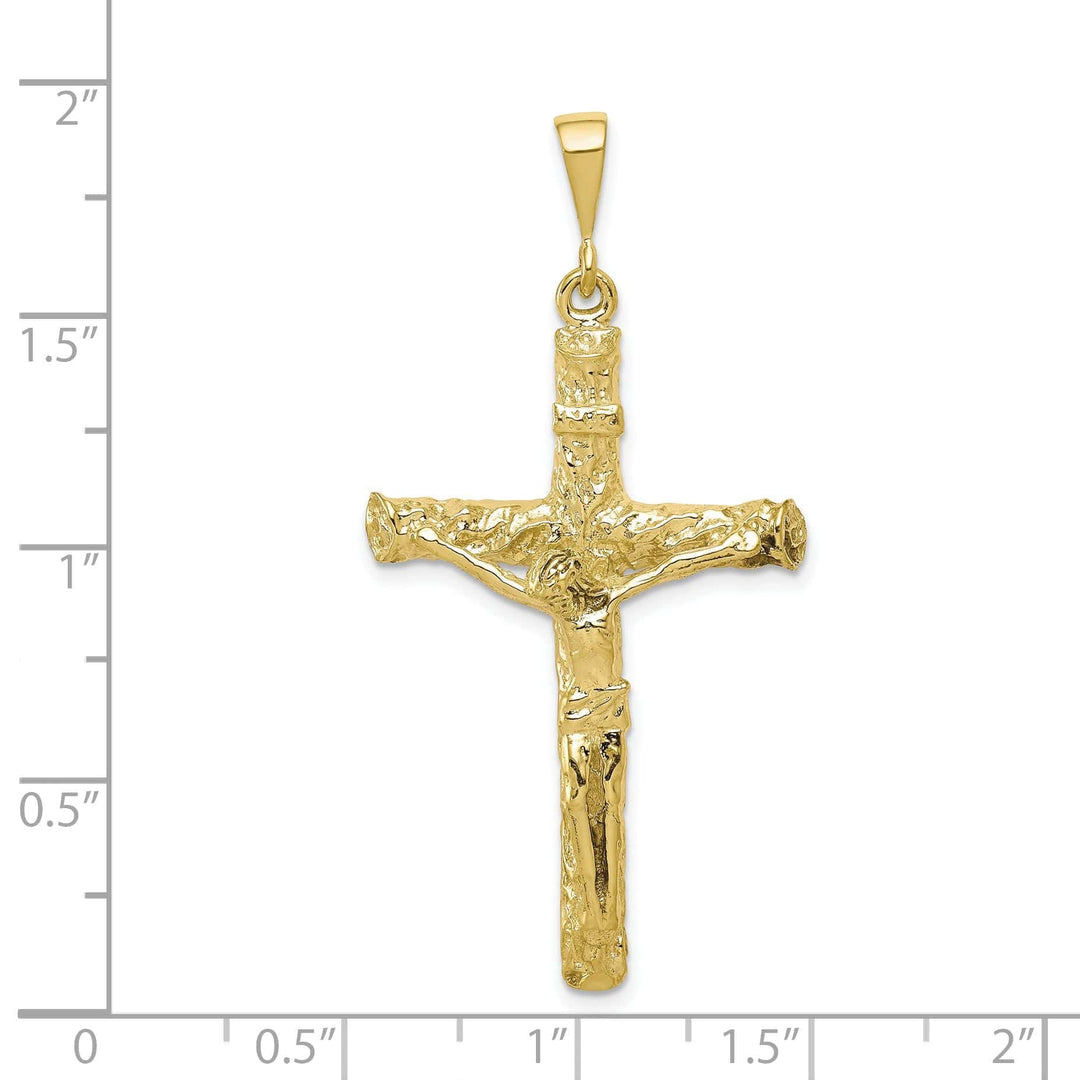 Lovely Rita's Pendants & Charms Solid 10k Yellow Gold Polish Crucifix Pendant