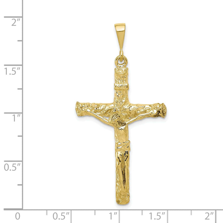 Lovely Rita's Pendants & Charms Solid 10k Yellow Gold Polish Crucifix Pendant