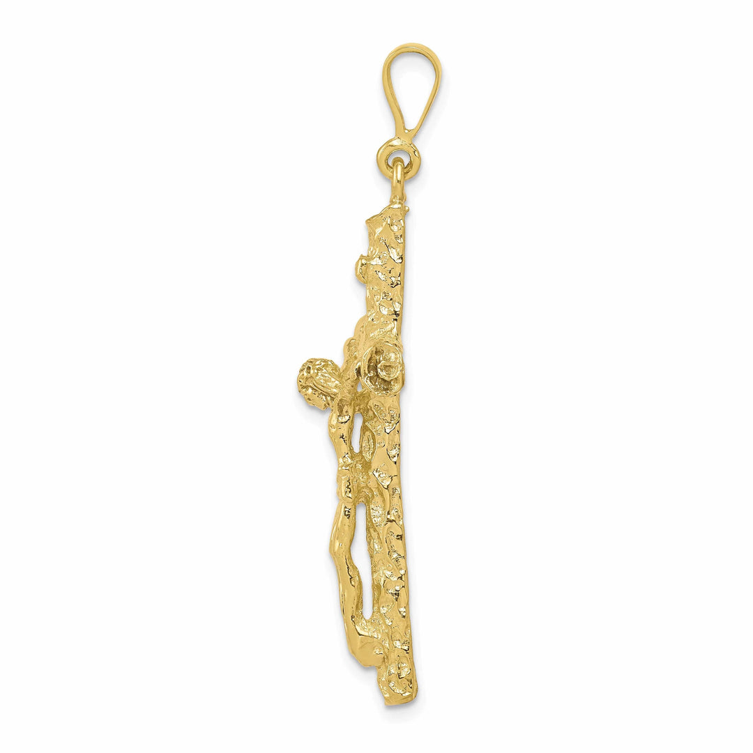 Lovely Rita's Pendants & Charms Solid 10k Yellow Gold Polish Crucifix Pendant