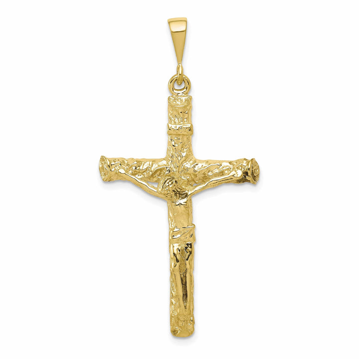 Lovely Rita's Pendants & Charms Solid 10k Yellow Gold Polish Crucifix Pendant