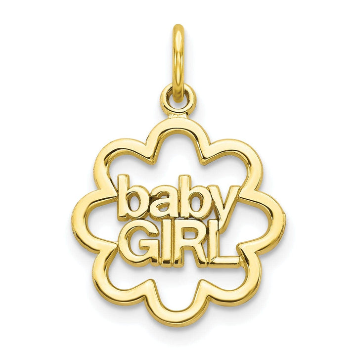 Lovely Rita's Pendants & Charms Solid 10k Yellow Gold Polished Baby Girl Charm