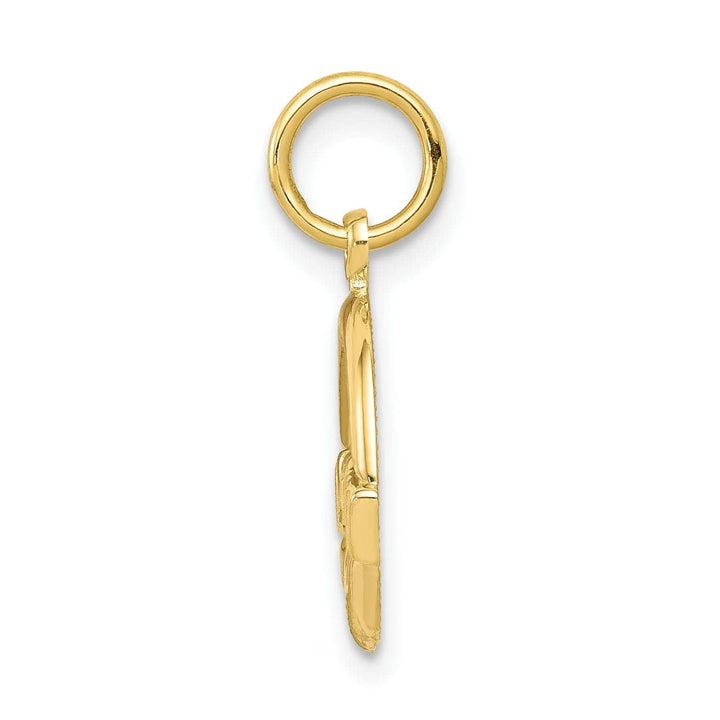 Lovely Rita's Pendants & Charms Solid 10k Yellow Gold Polished Claddagh Charm Pendant