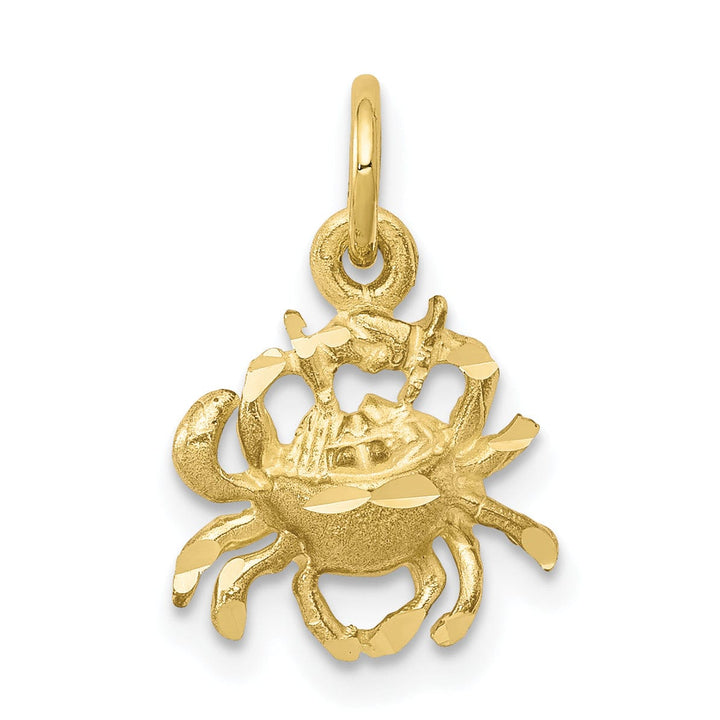 Lovely Rita's Pendants & Charms Solid 10k Yellow Gold Polished Crab Pendant