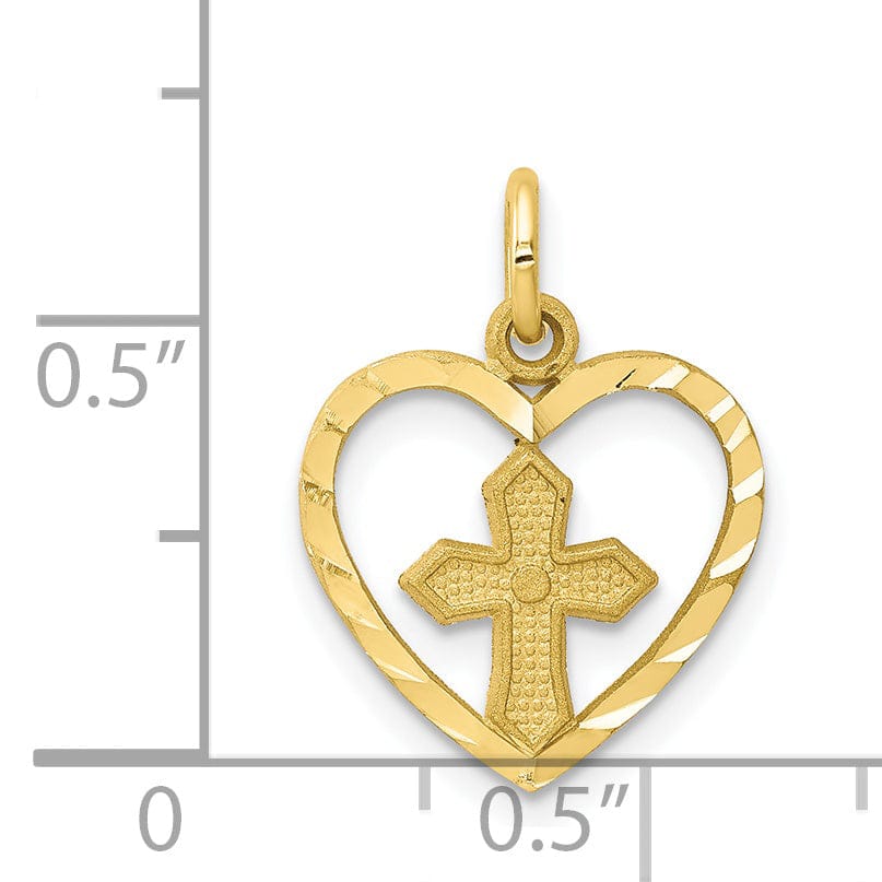 Lovely Rita's Pendants & Charms Solid 10k Yellow Gold Polished Cross Pendant