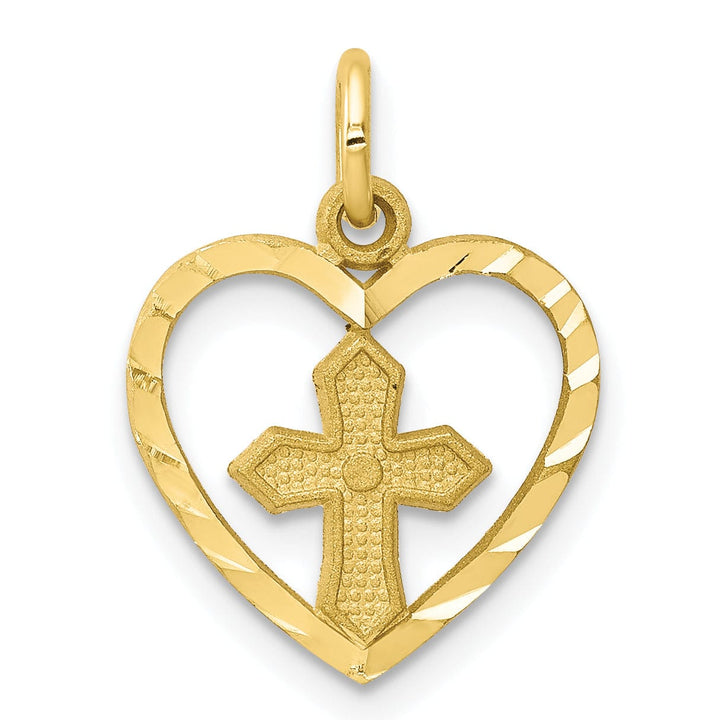 Lovely Rita's Pendants & Charms Solid 10k Yellow Gold Polished Cross Pendant