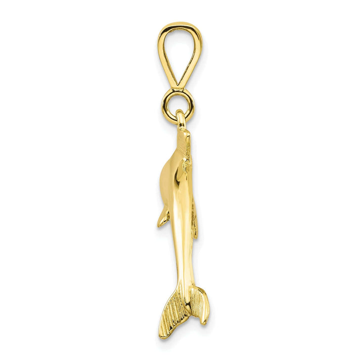 Lovely Rita's Pendants & Charms Solid 10k Yellow Gold Polished Finish Dolphin Pendant