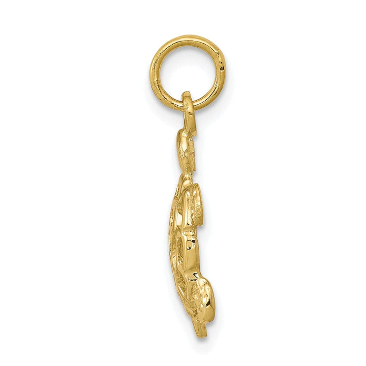 Lovely Rita's Pendants & Charms Solid 10k Yellow Gold Polished Finish Turtle Pendant