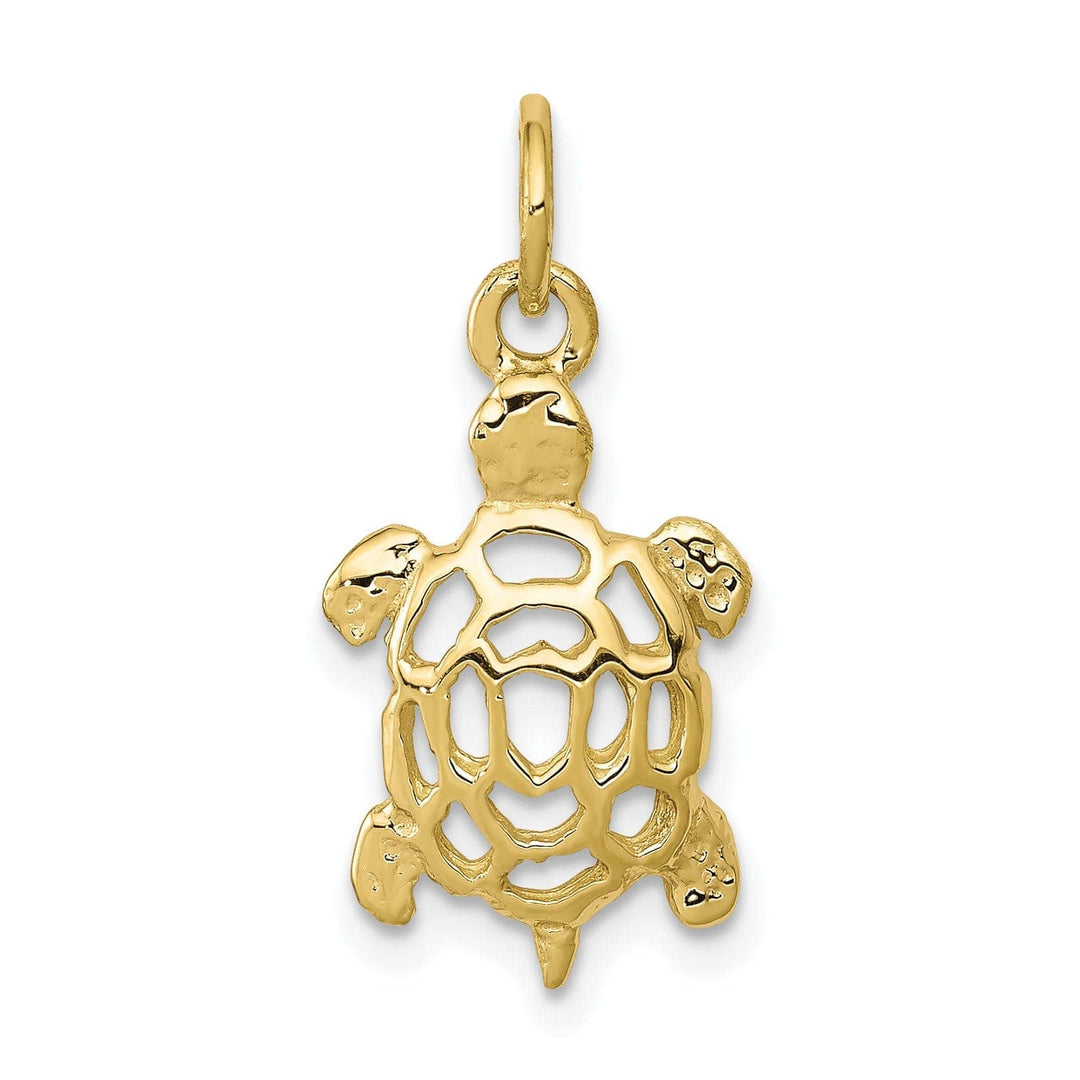 Lovely Rita's Pendants & Charms Solid 10k Yellow Gold Polished Finish Turtle Pendant