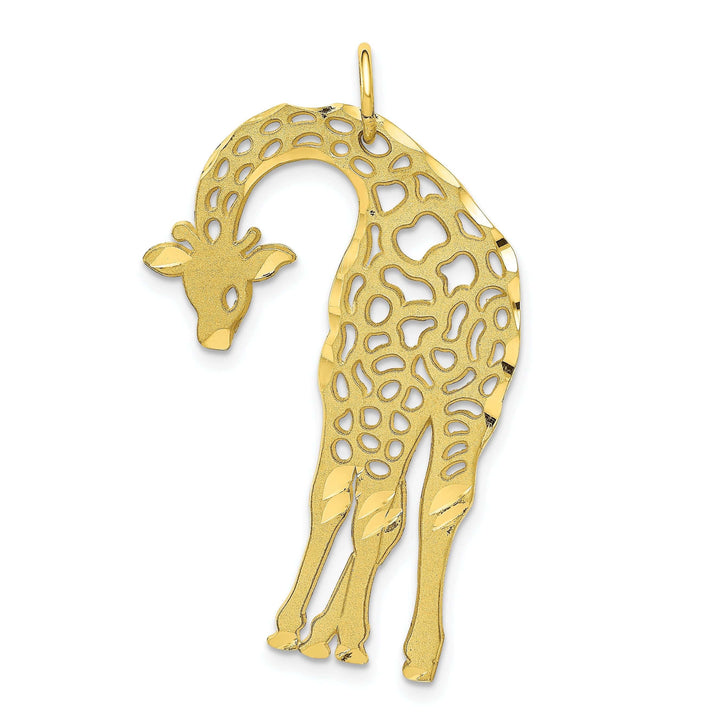 Lovely Rita's Pendants & Charms Solid 10k Yellow Gold Polished Giraffe Pendant