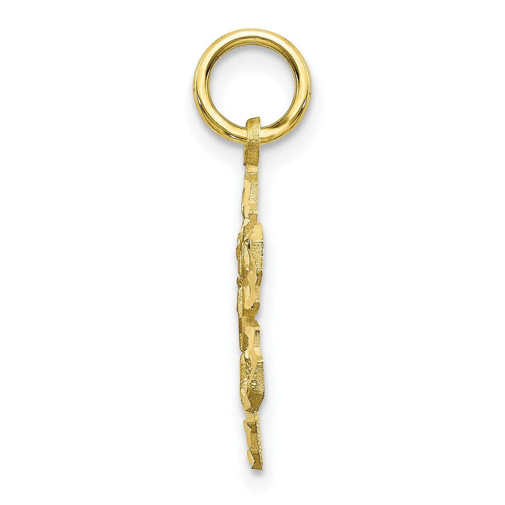 Lovely Rita's Pendants & Charms Solid 10k Yellow Gold Satin Snowflake Pendant