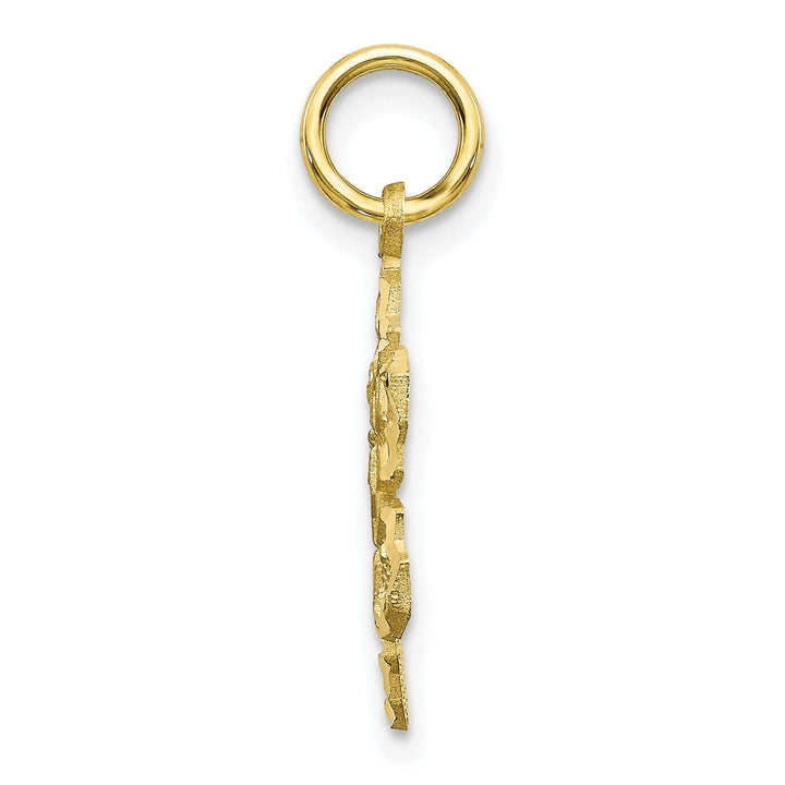 Lovely Rita's Pendants & Charms Solid 10k Yellow Gold Satin Snowflake Pendant