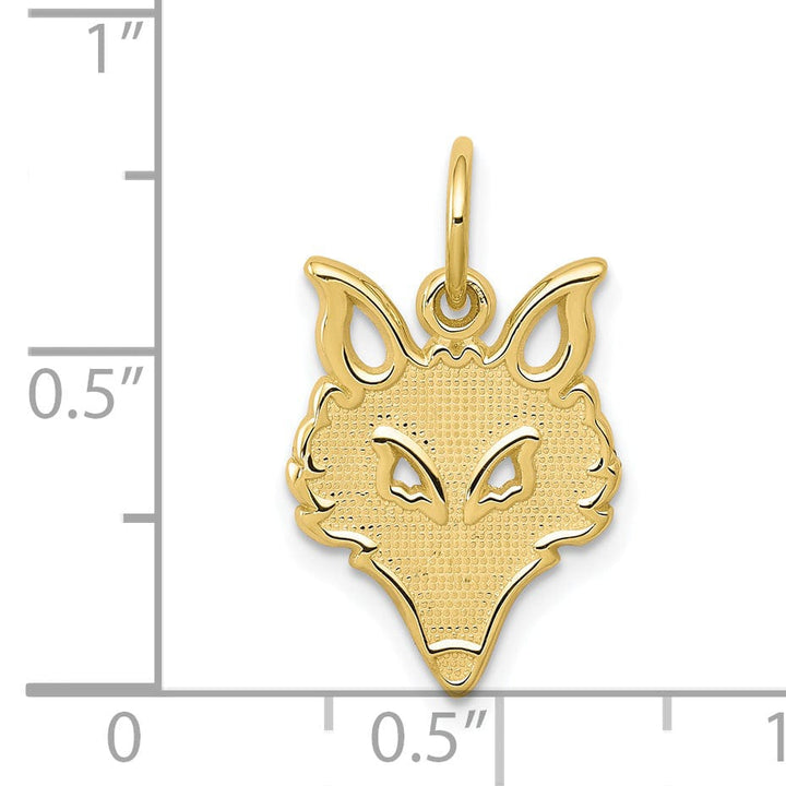 Lovely Rita's Pendants & Charms Solid 10k Yellow Gold Small Fox Head Pendant