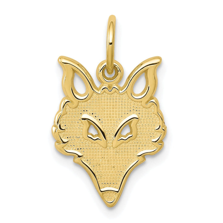 Lovely Rita's Pendants & Charms Solid 10k Yellow Gold Small Fox Head Pendant