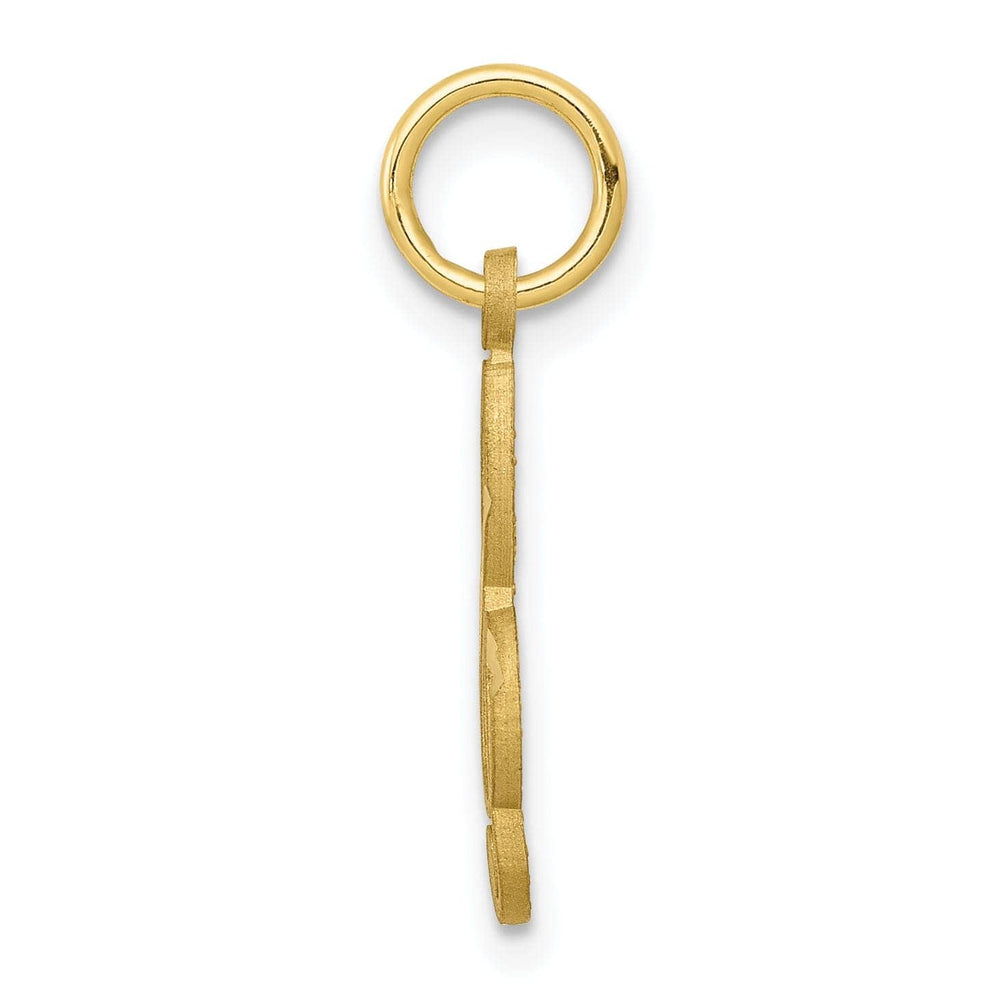 Lovely Rita's Pendants & Charms Solid 10k Yellow Gold Small Treble Clef Pendant