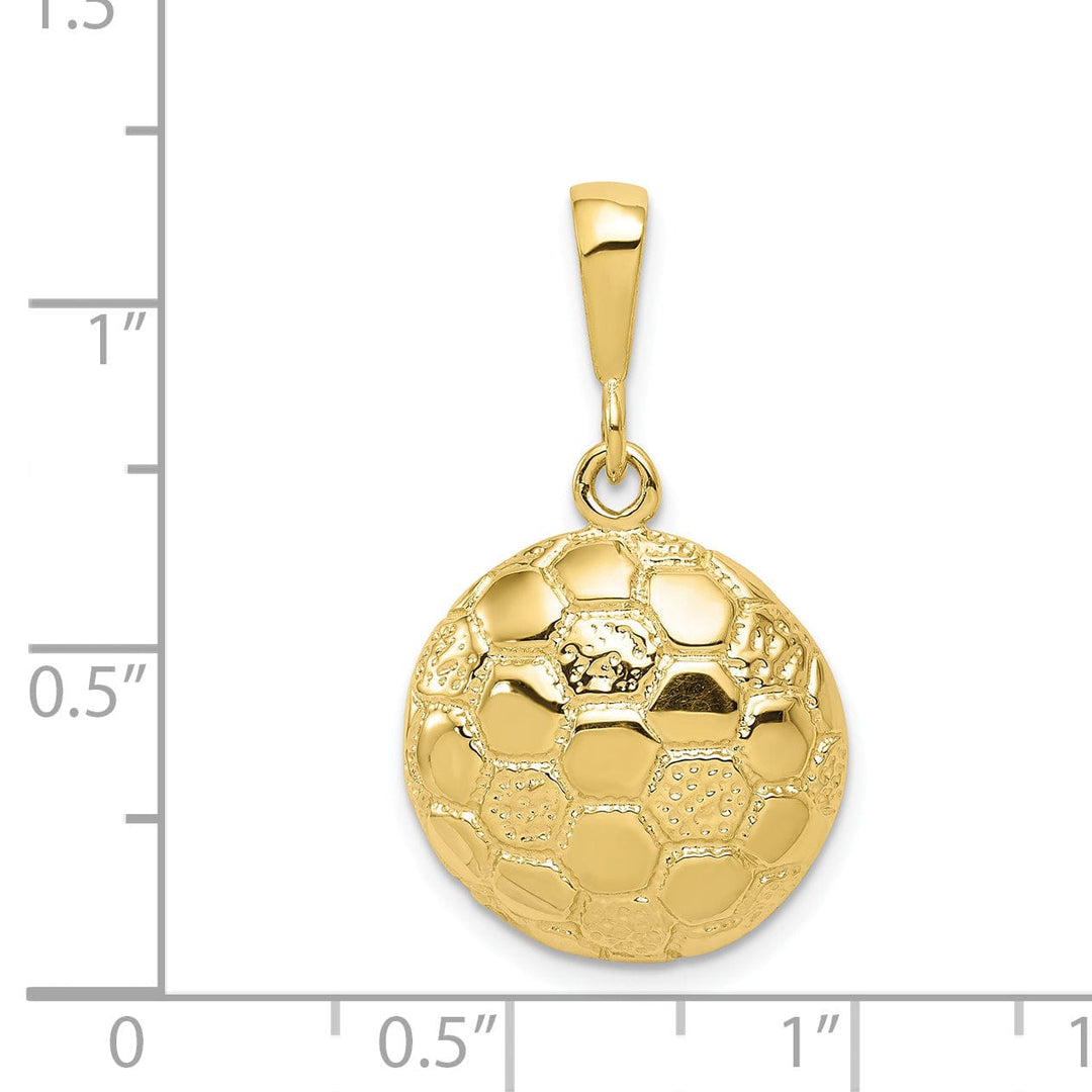 Lovely Rita's Pendants & Charms Solid 10k Yellow Gold Soccer Ball Pendant