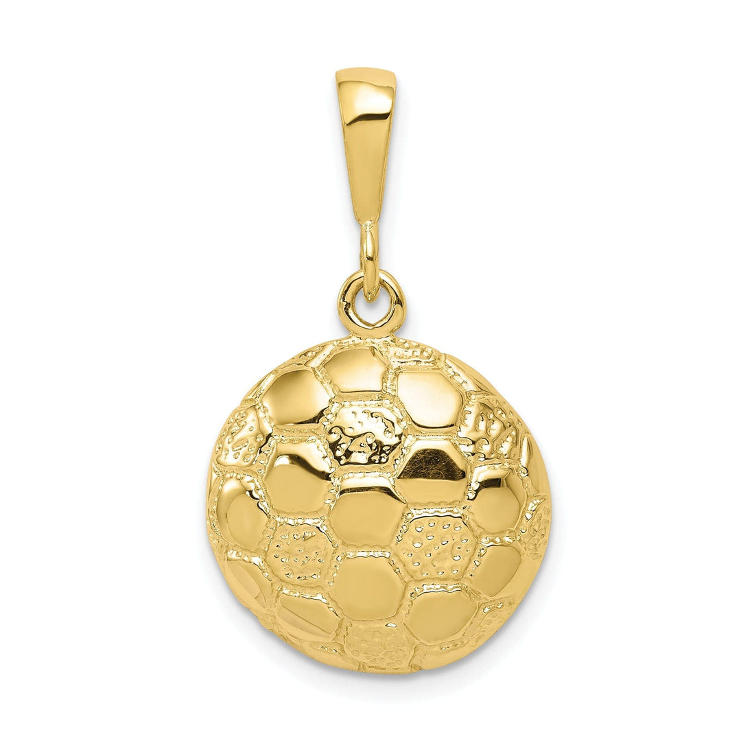 Lovely Rita's Pendants & Charms Solid 10k Yellow Gold Soccer Ball Pendant