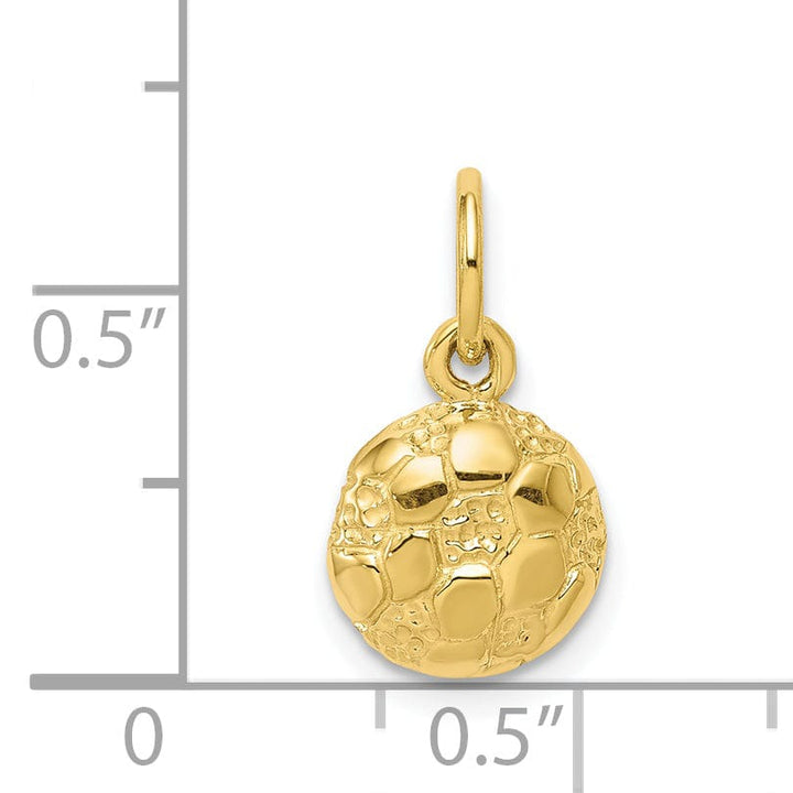 Lovely Rita's Pendants & Charms Solid 10k Yellow Gold Soccer Ball Pendant