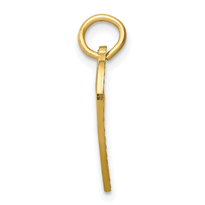 Lovely Rita's Pendants & Charms Solid 10k Yellow Gold Sweet 15 Heart Pendant