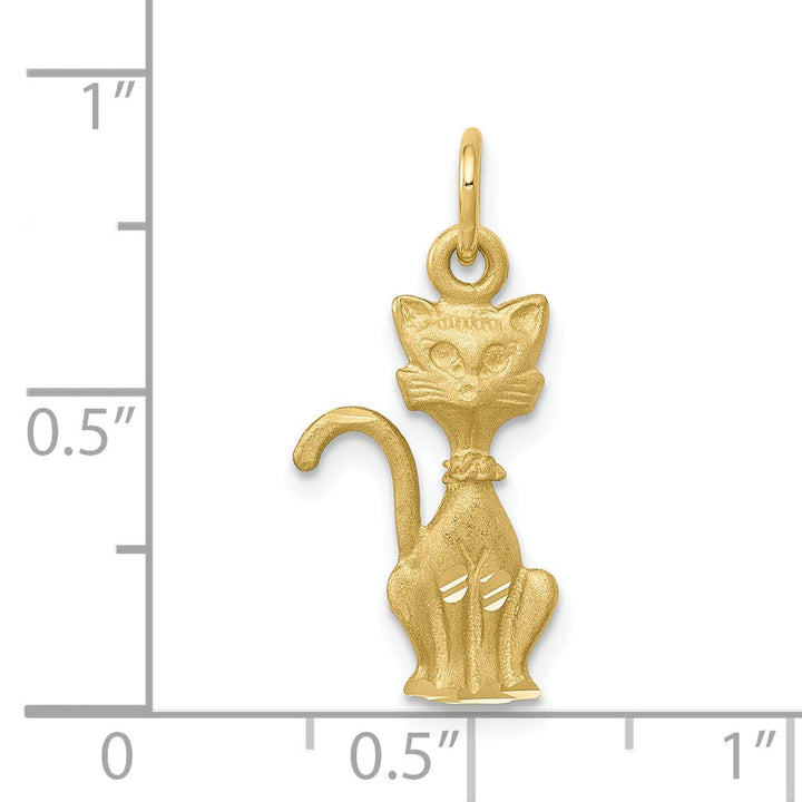 Lovely Rita's Pendants & Charms Solid 10k Yellow Gold Tom Cat Charm Pendant