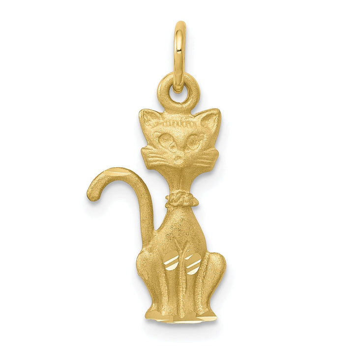 Lovely Rita's Pendants & Charms Solid 10k Yellow Gold Tom Cat Charm Pendant