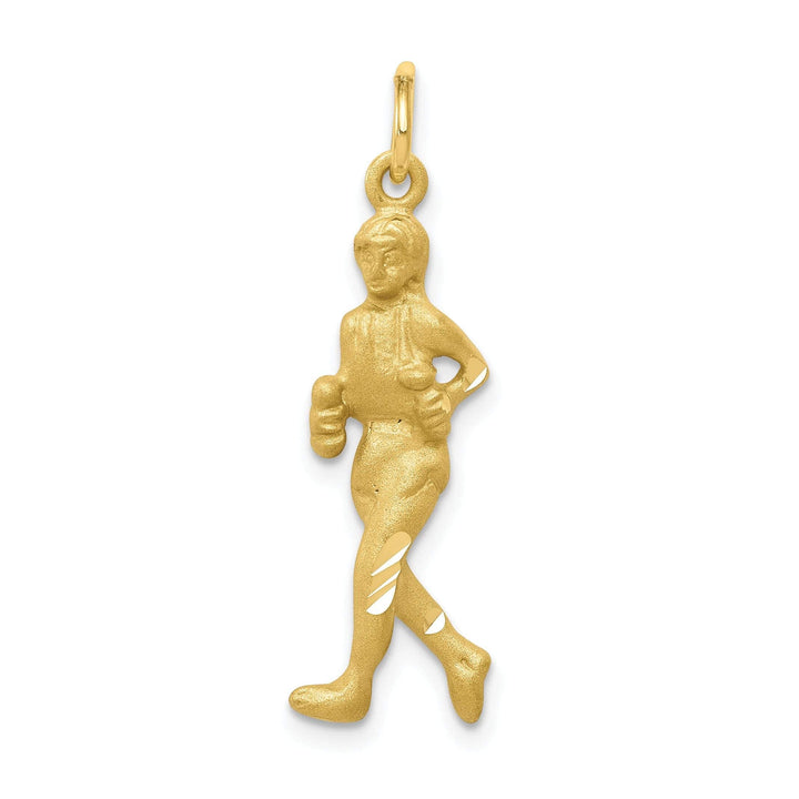 Lovely Rita's Pendants & Charms Solid 10k Yellow Gold Women Runner Pendant