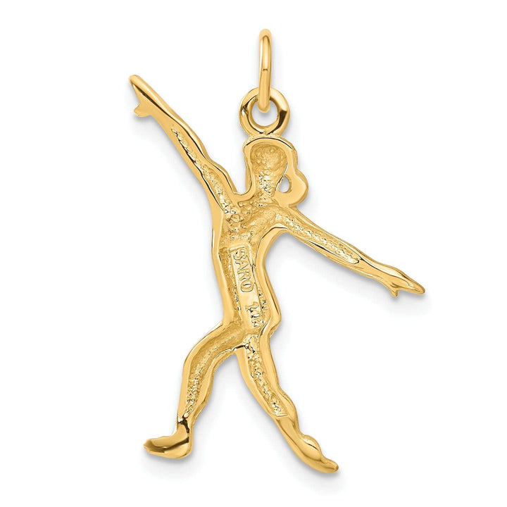 Lovely Rita's Pendants & Charms Solid 14 Yellow Gold Girl Gymnast Charm Pendant