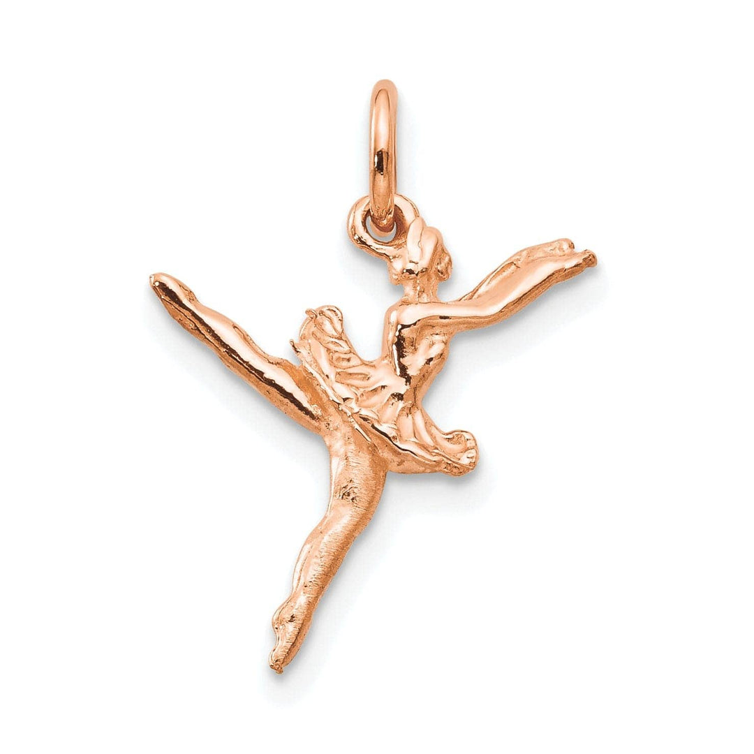 Lovely Rita's Pendants & Charms Solid 14k Rose Gold Dancing Ballerina Pendant