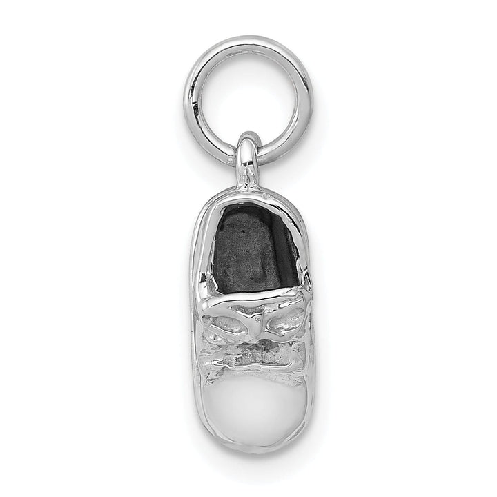 Lovely Rita's Pendants & Charms Solid 14k White Gold 3D Baby Shoe Charm Pendant.
