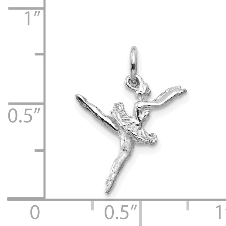 Lovely Rita's Pendants & Charms Solid 14k White Gold 3D Ballerina Charm Pendant